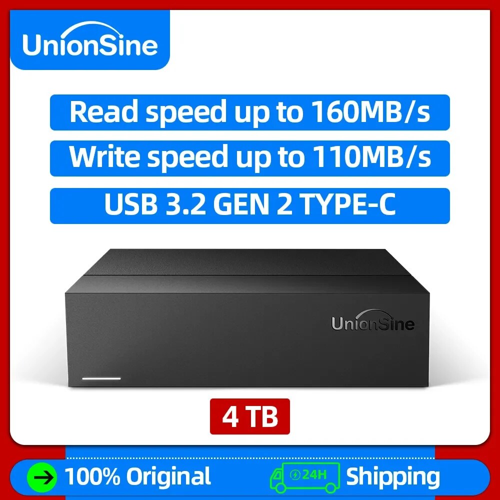 UnionSine  ϵ ̺, 7200RPM HDD 丮, PC, Ʈ, , Xbox, TV ȣȯ , 4TB 3.5 ġ USB 3.2 Gen 2